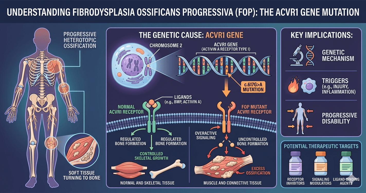 Fibrodysplasia Ossificans Progressiva (FOP) Cause & Symptoms